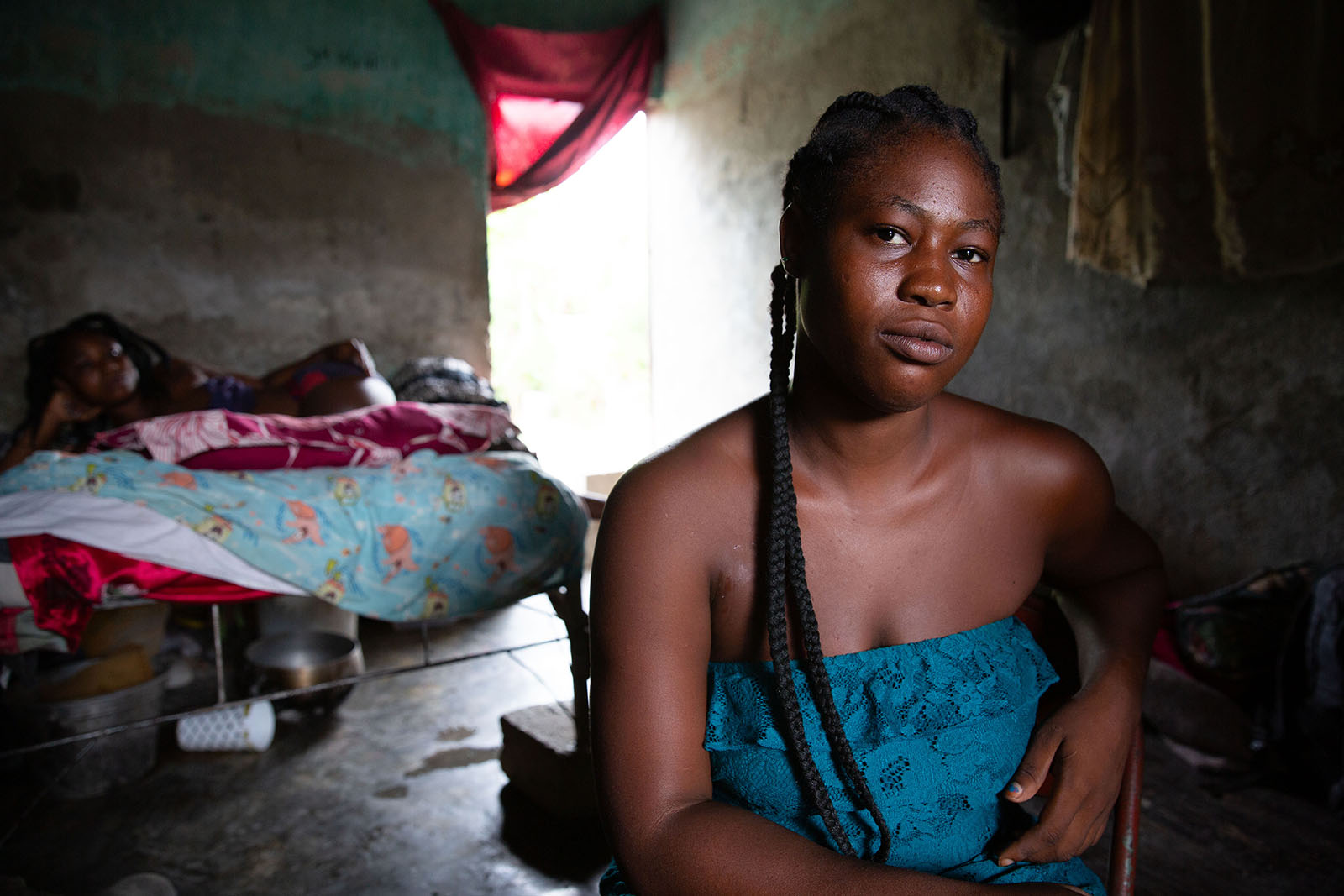 Brunia Benjamin, a participant in the USAID-funded Manje Pi Byen program, at her home in Cité Soleil, Port-au-Prince, Haiti. (Photo: Kieran McConville/Concern Worldwide)
