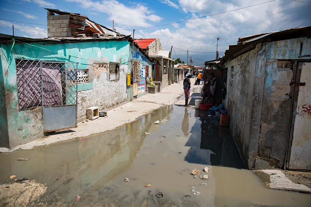 A street in cite soleil haiti