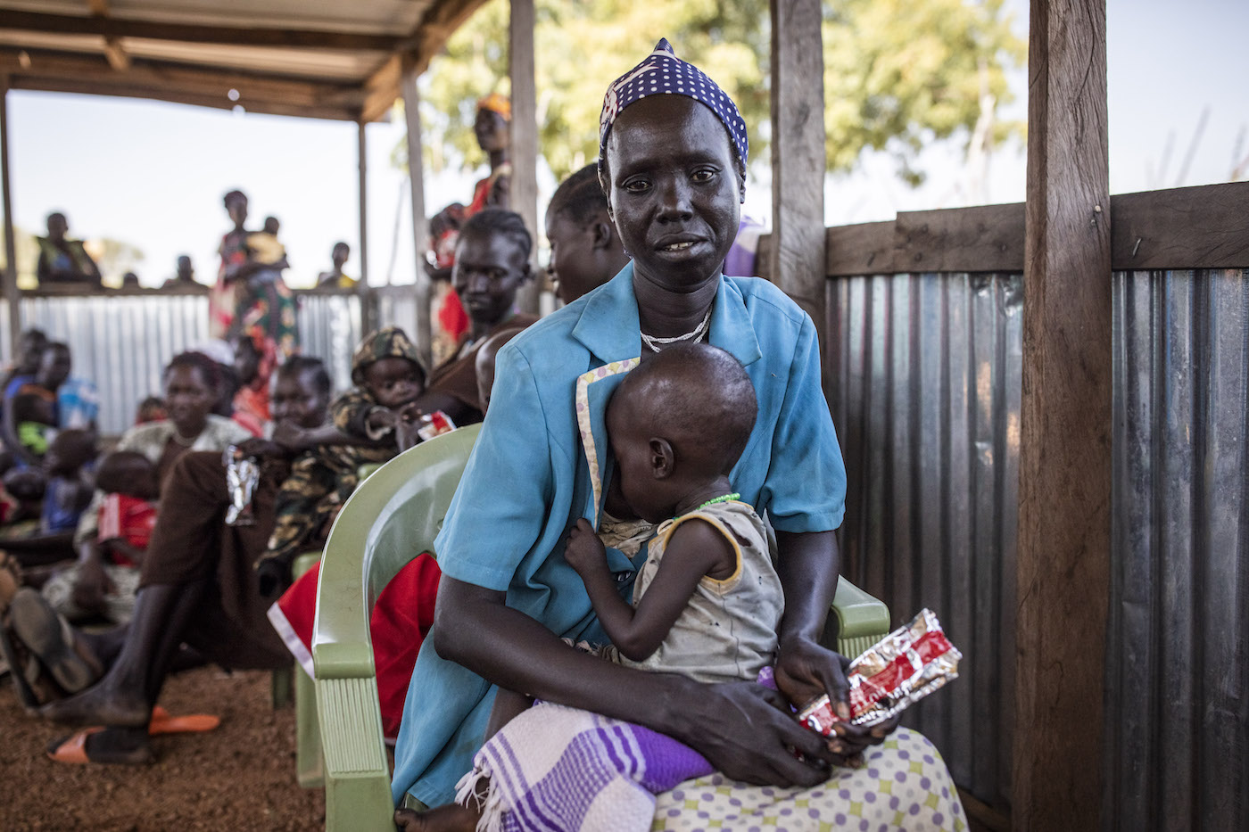 Ayaan* (30) and son Kowey* (14 months) attend a Concern health care centre in Northern Bahr el Ghazal state. (Photo: Ed Ram / Concern Worldwide; names changed for security)