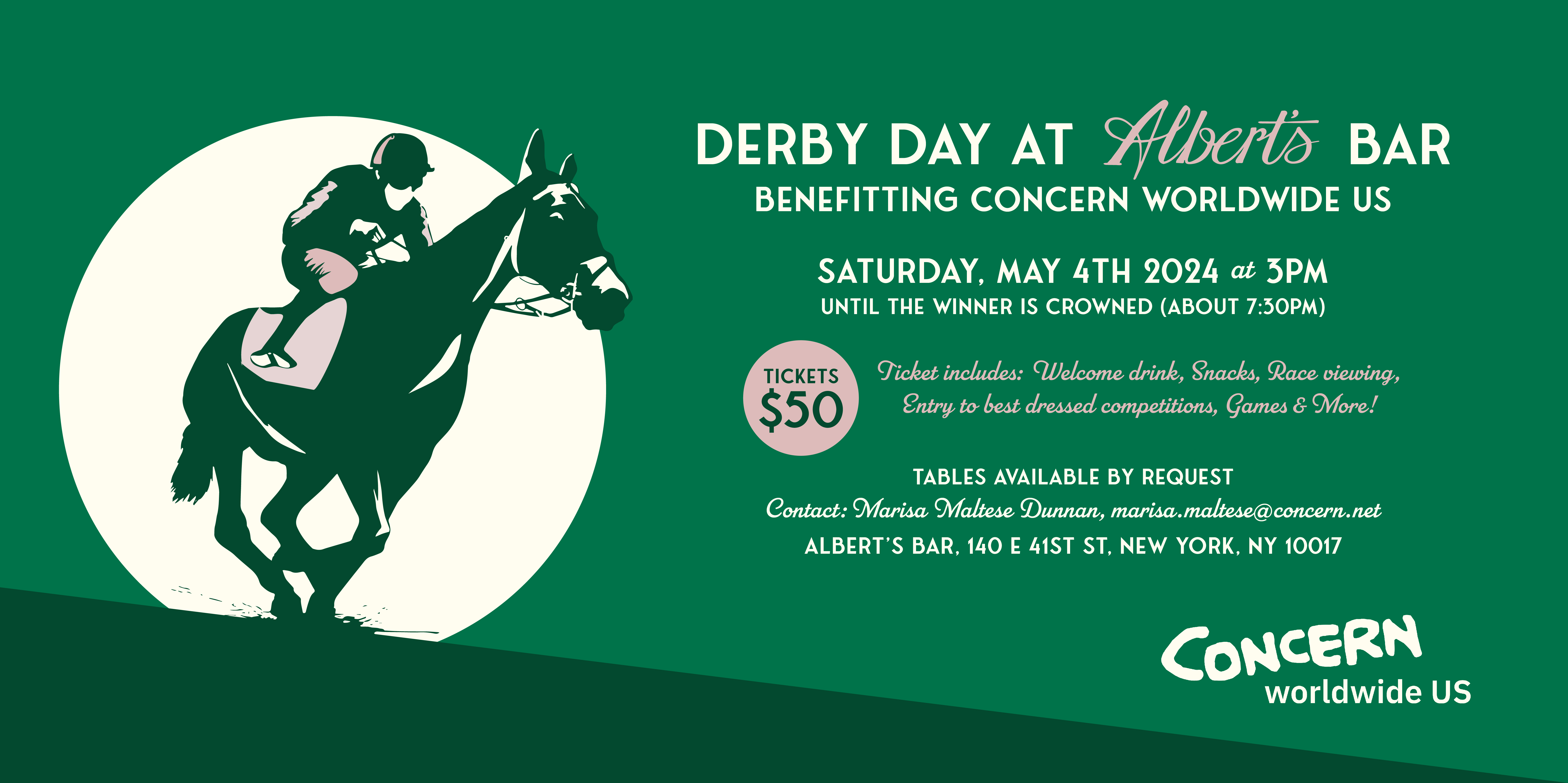 Albert's Derby Day graphic