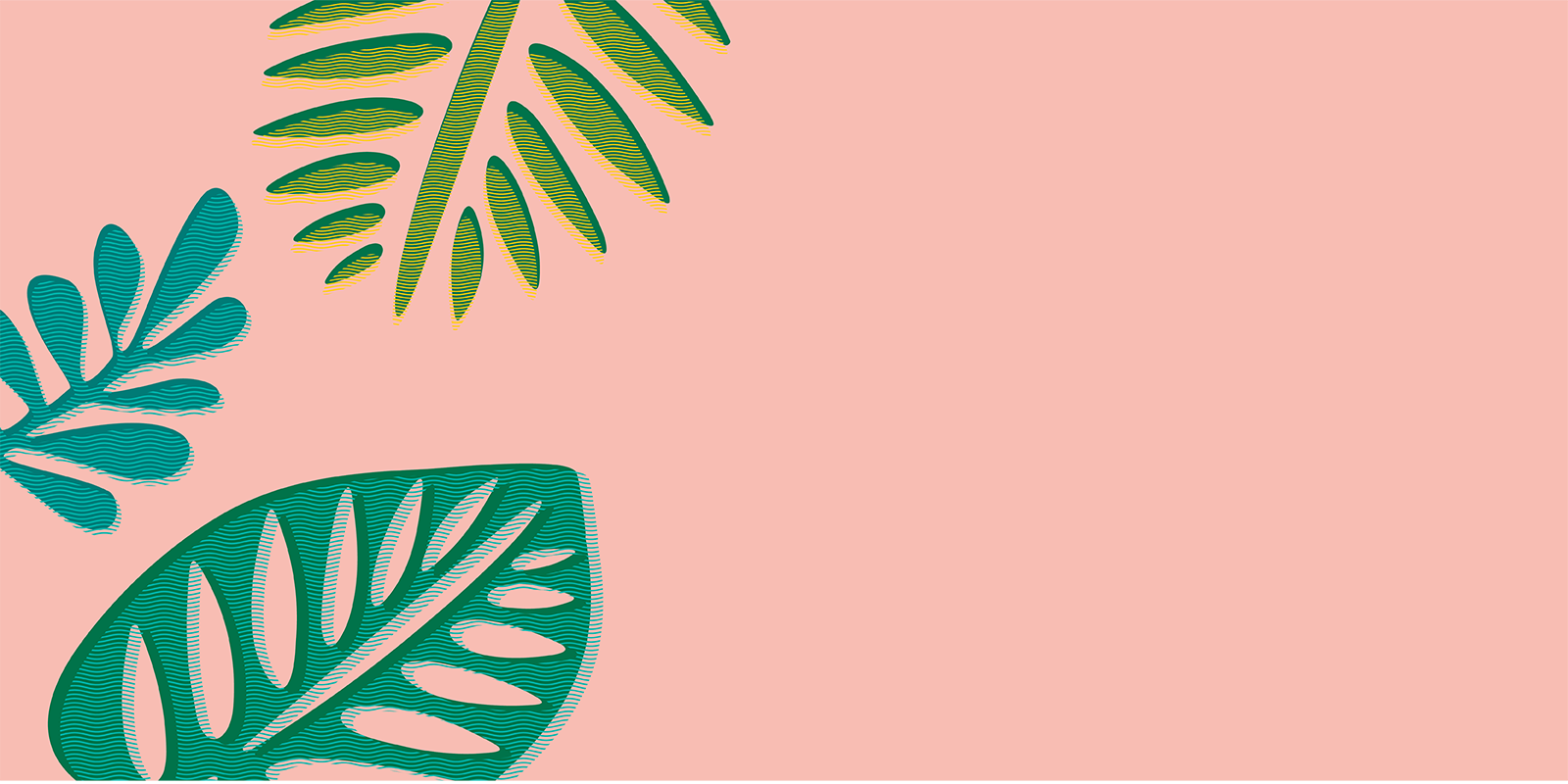 Pink background with leaf design