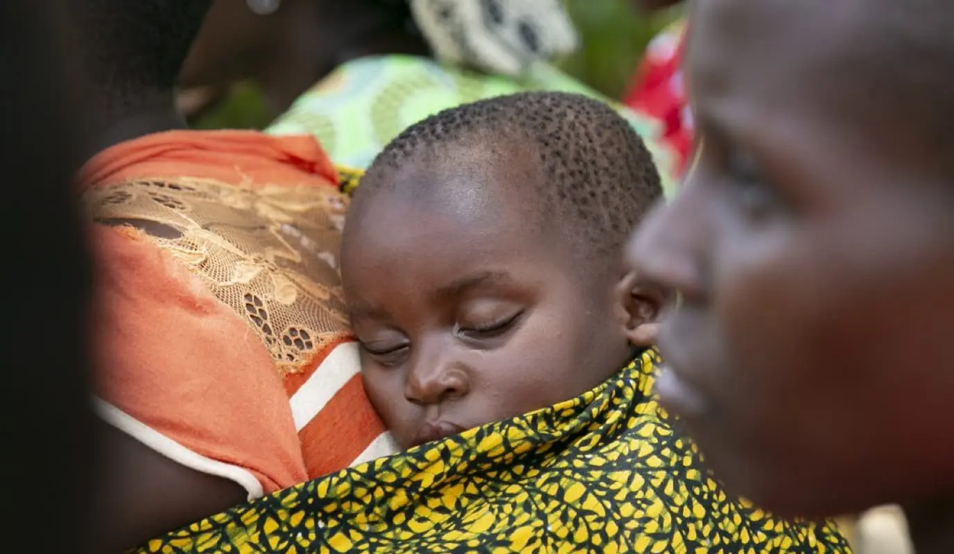 A sleeping baby in Malawi