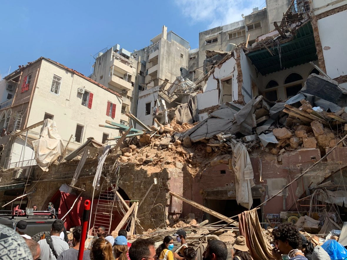 Destruction to homes in Beirut