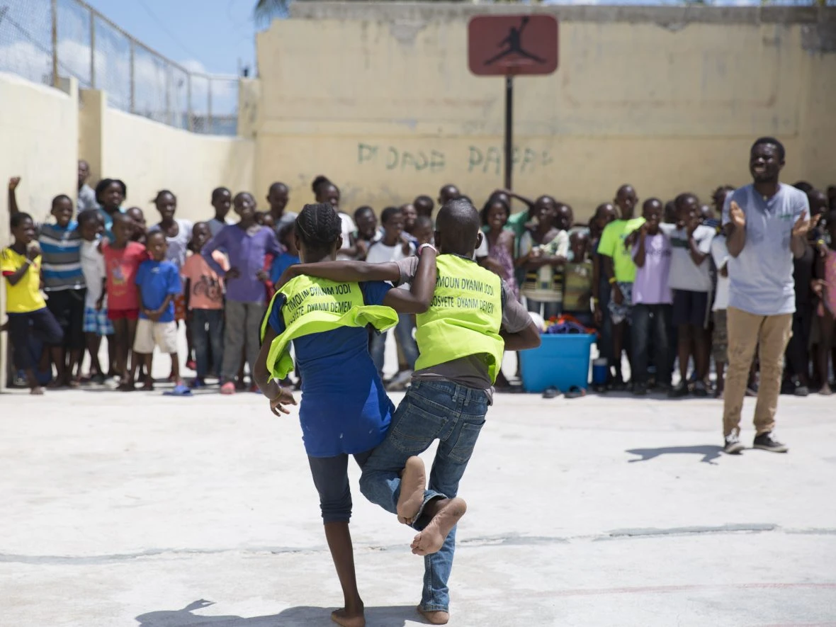 Children playing a game