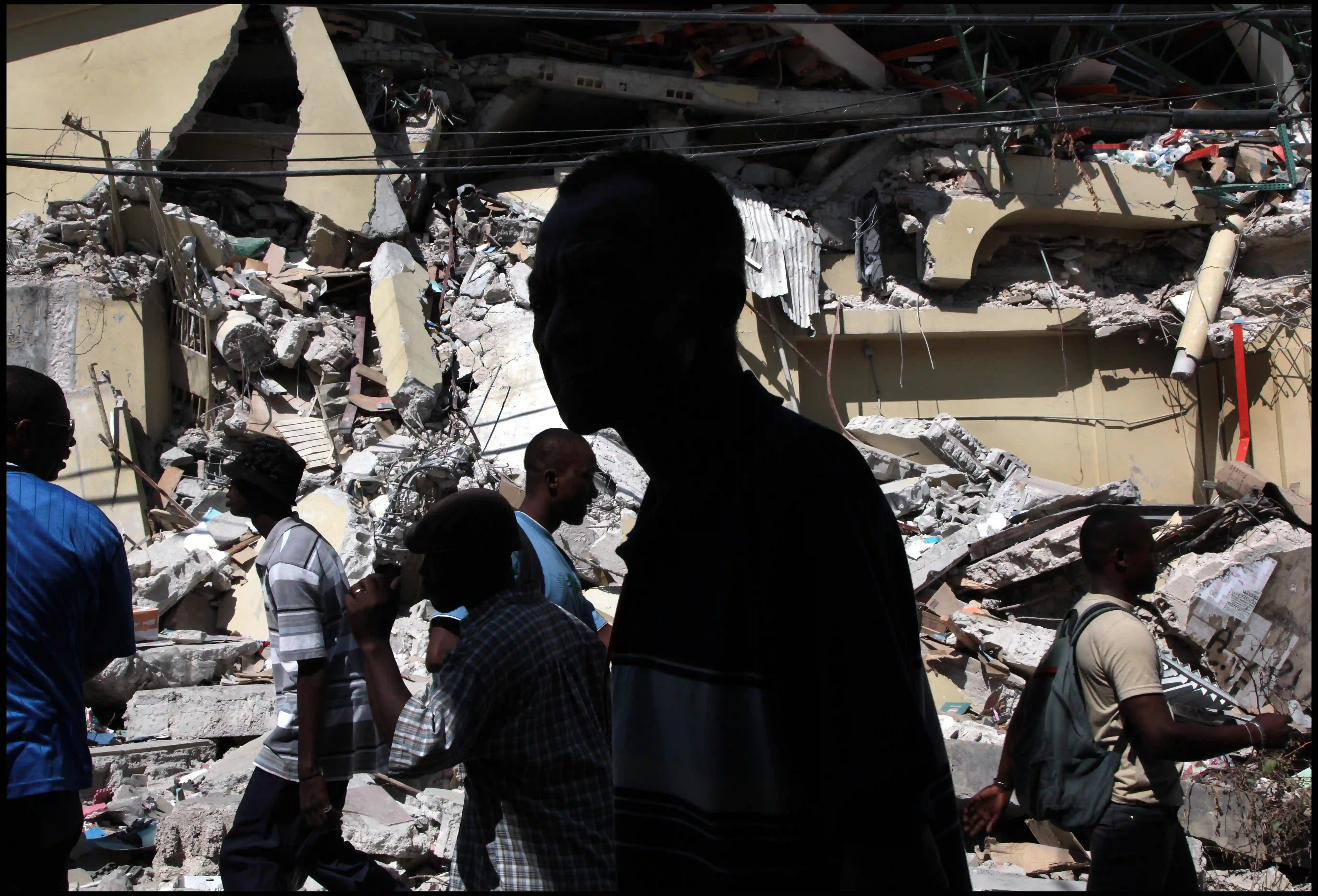 The Carribean Shopping centre where bodies remained trapped after the earthquake. Port-au-Prince, Haiti.