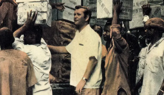Photo of Jack Finucane, from a 1968 magazine ad for the Biafra appeal Photo of Jack Finucane, from a 1968 magazine ad for the Biafra appeal