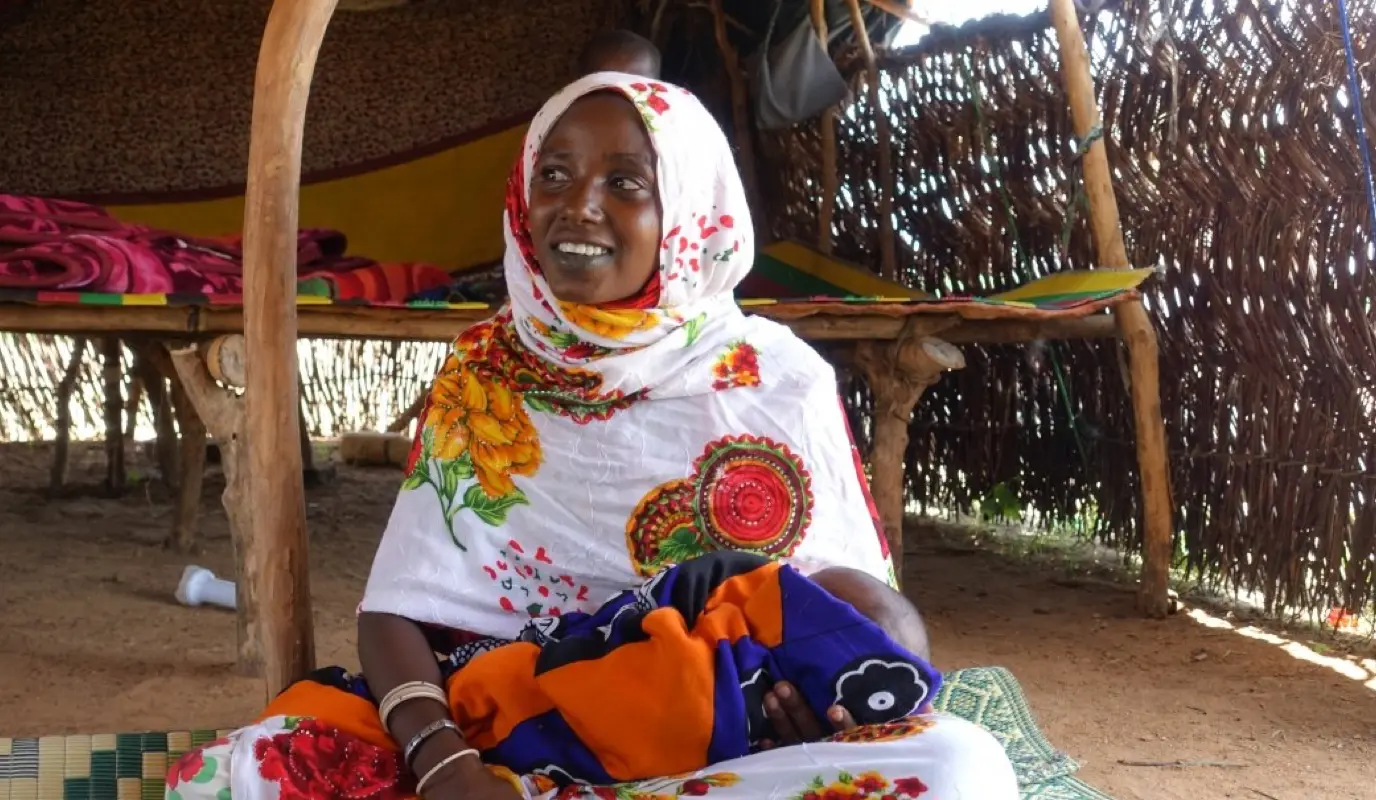 Ache, a 19-year-old mother of two, at home in Chad.