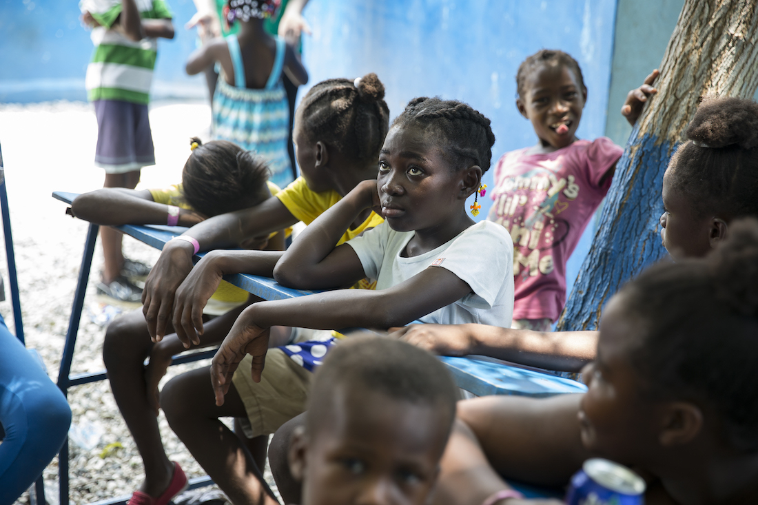 Children take part in a “Children’s Parliament” in Cité Soleil, Port au Prince. (Photo: Kieran McConville/ Concern Worldwide)