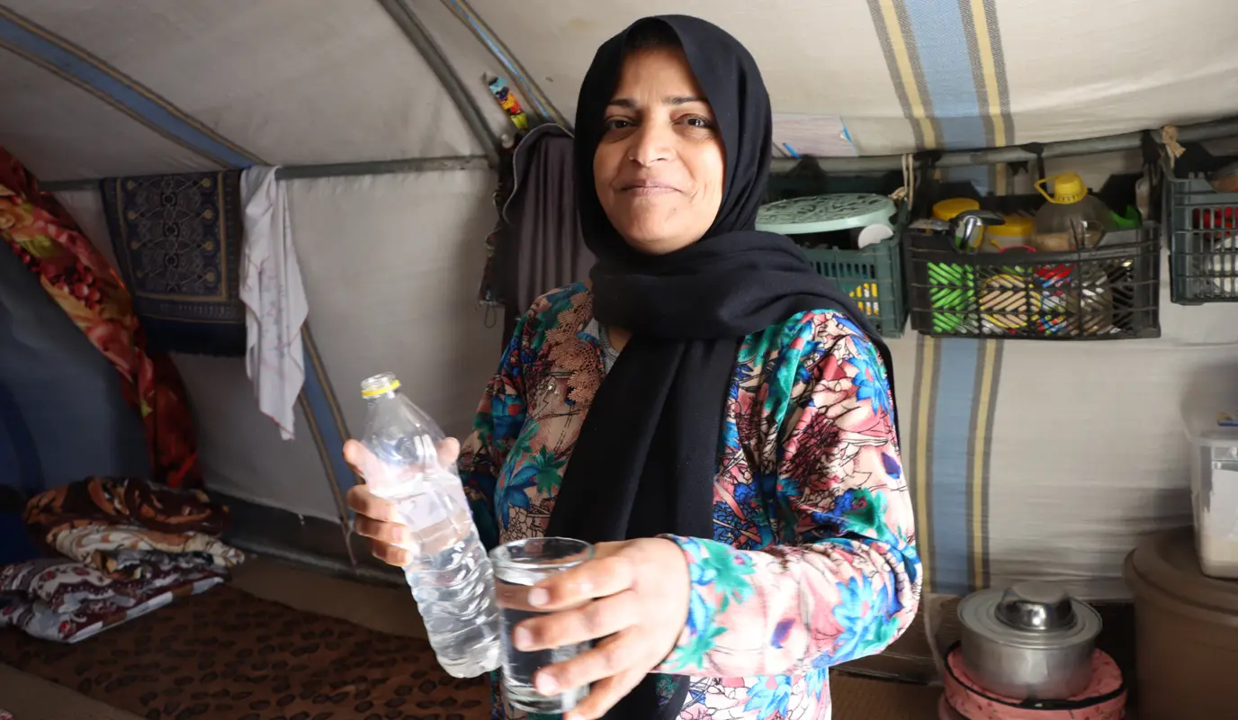 Nasr* (53) and her family come from the Gogjalil district near Mosul. They fled their home and moved to another house but that was bombed. They now live in an IDP camp in Iraq. (Photo: Kareem Botane/Concern Worldwide)