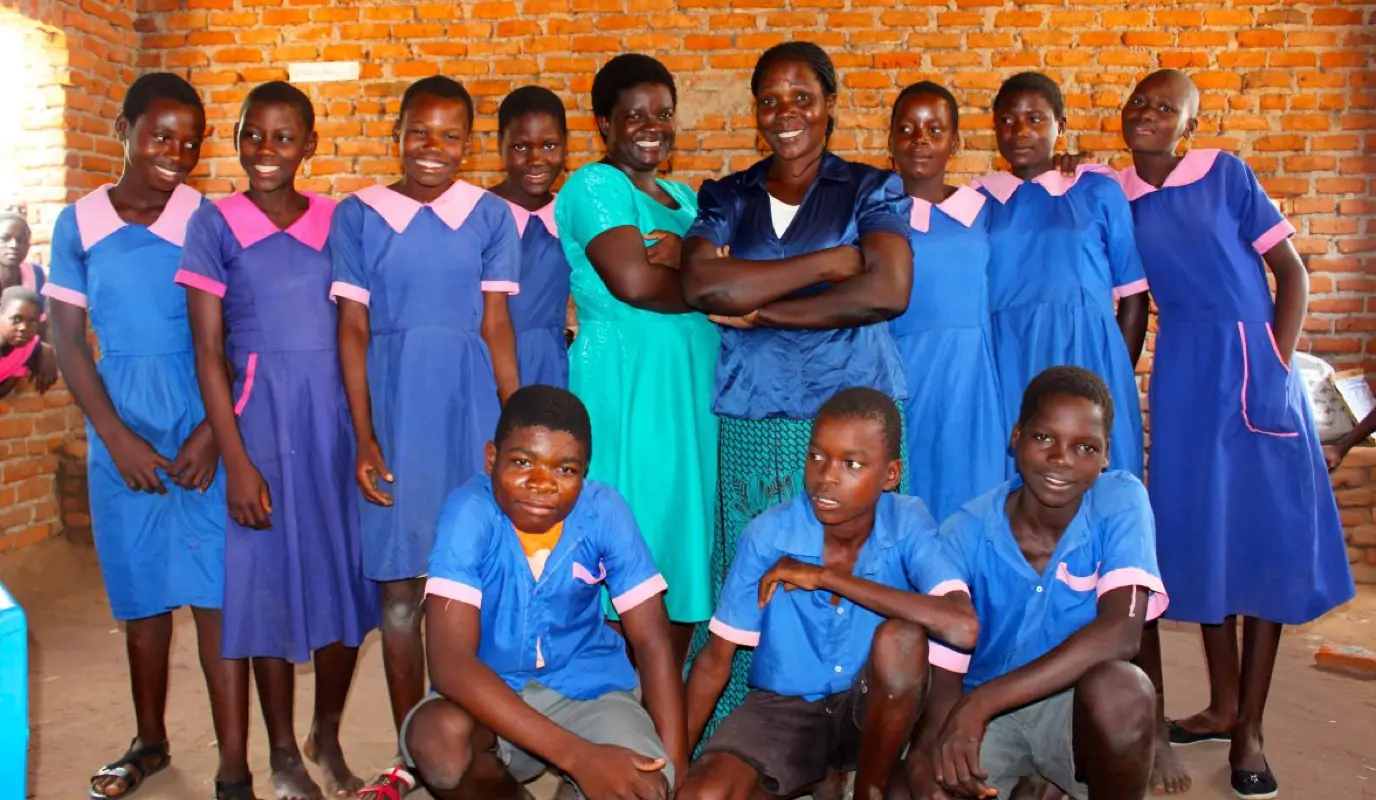 Students at Nambesa Primary School.