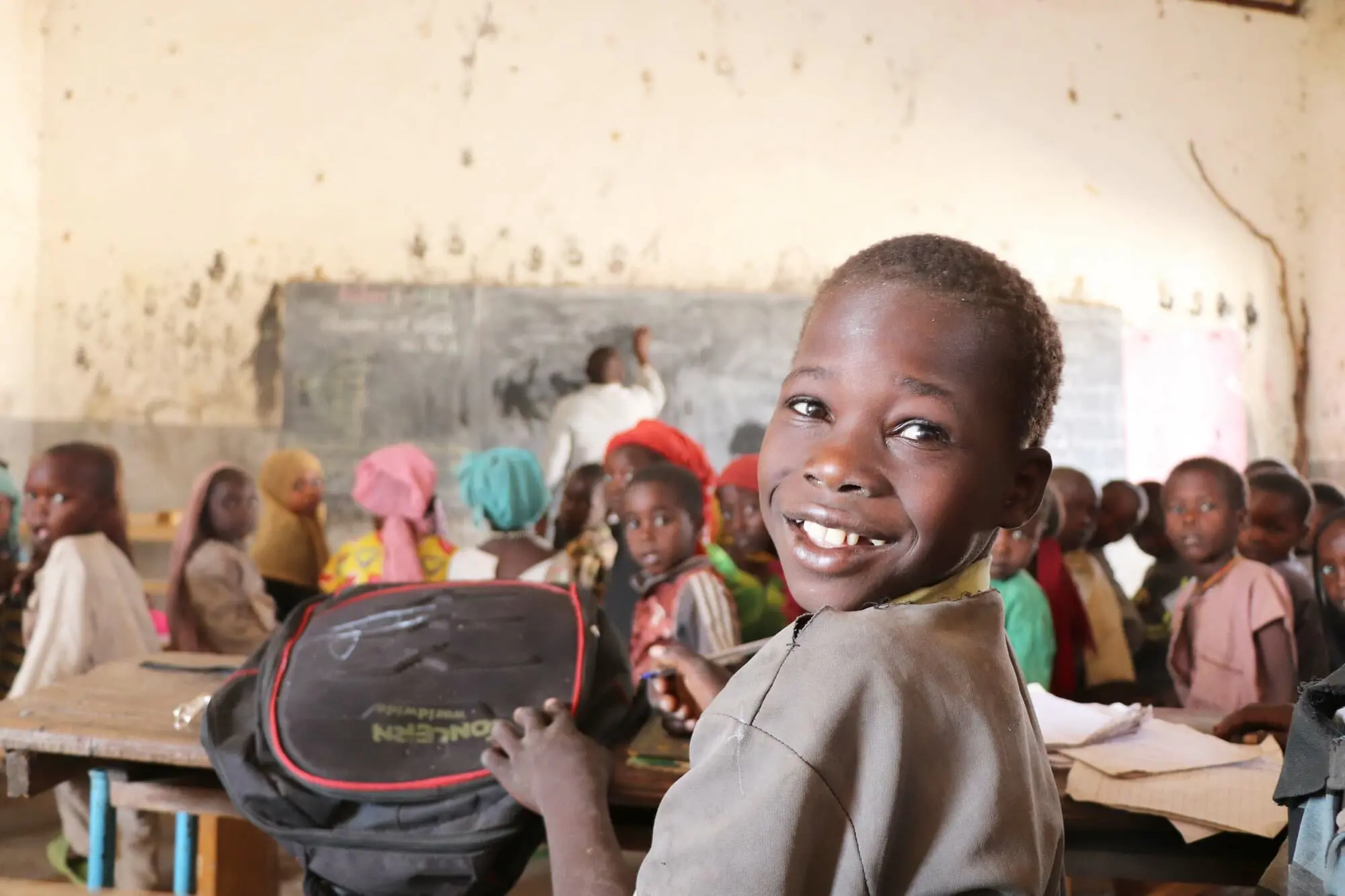 Ali* pictured in a Concern-supported school in the Sila region of Chad