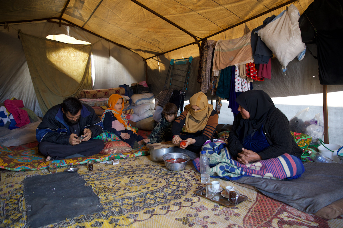 Reem* and Jaafar* live in the Ahl al-Khair displacement camp in northern Syria and have received support from Concern. (Photo: Ali Haj Suleiman/DEC/Concern Worldwide)