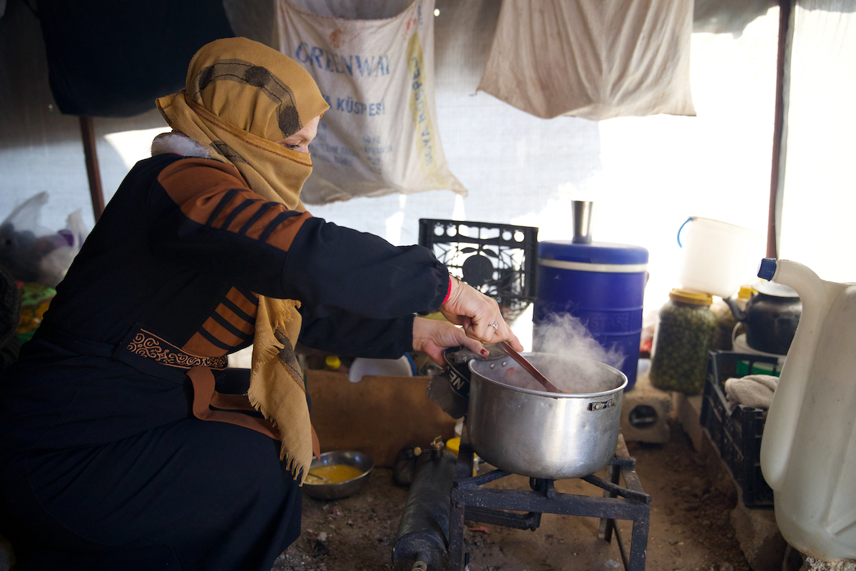 Reem* and Jaafar* live in the Ahl al-Khair displacement camp in northern Syria and have received support from Concern. (Photo: Ali Haj Suleiman/DEC/Concern Worldwide)