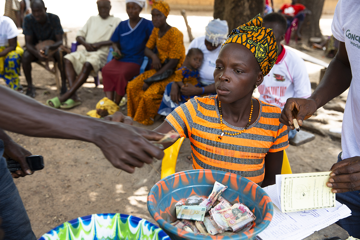 A meeting of Majehun VSLA in Tonkolili, Sierra Leone. (Photo: Kieran McConville/Concern Worldwide)