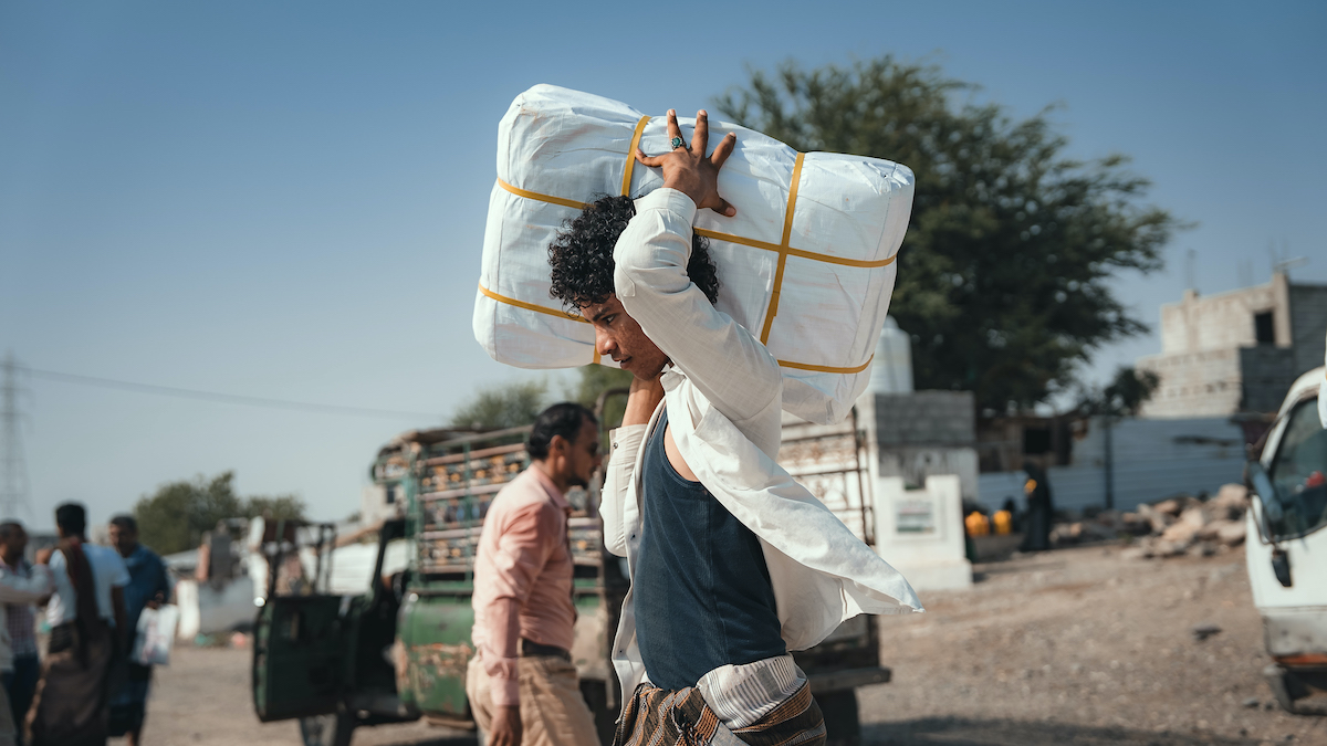 A Concern emergency aid distribution in Yemen.