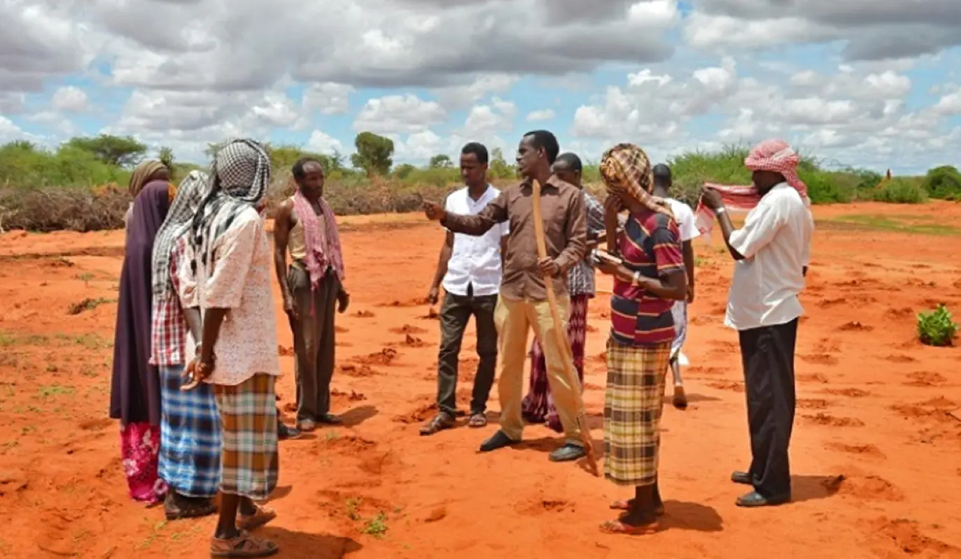 Farming training in Somalia.