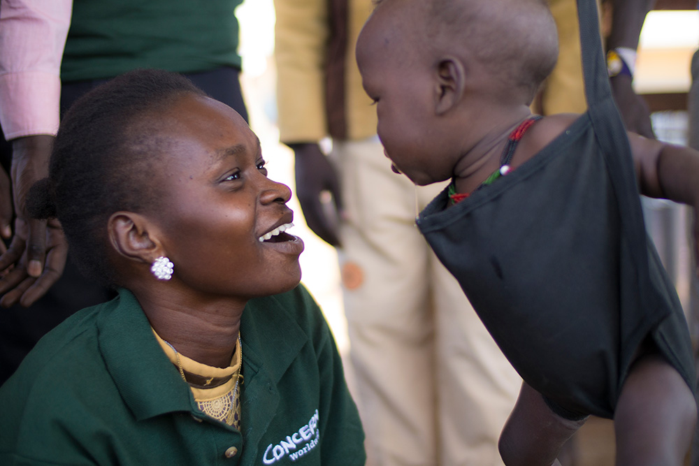 A Concern health worker in South Sudan