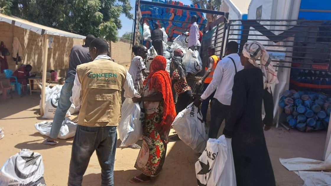 Concern distributions reach war-weary civilians in Sudan where a major conflict has been raging for one year, displacing over 6 million people.