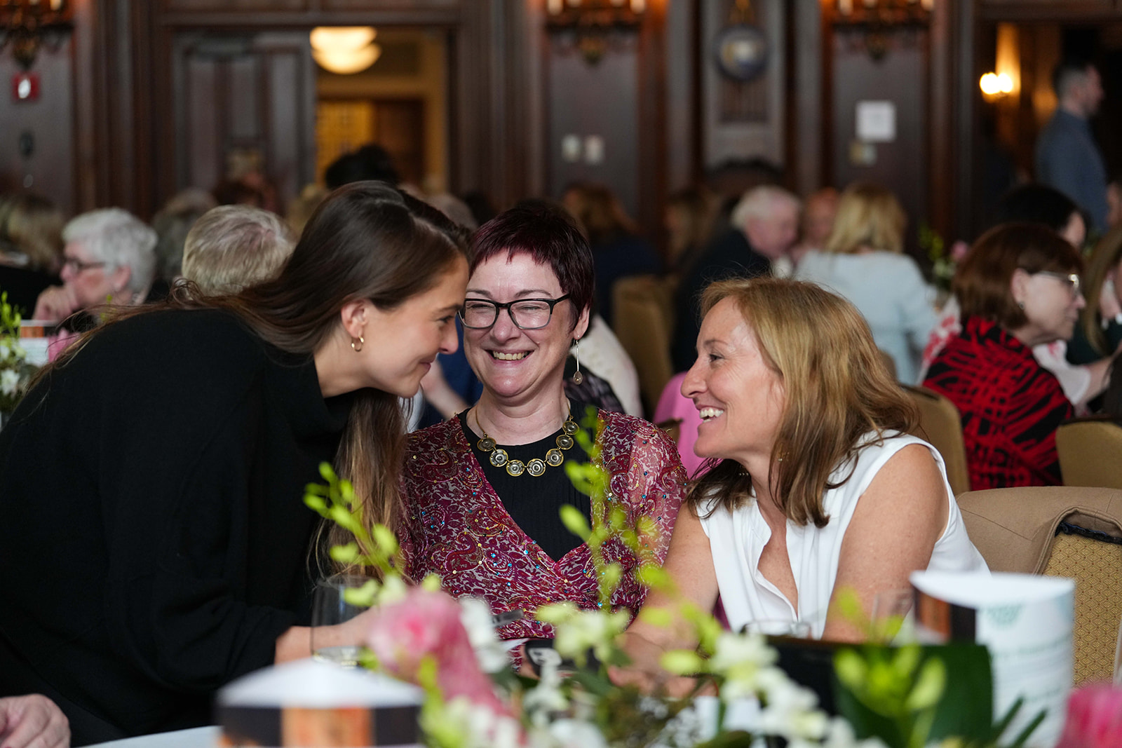Women talking at table