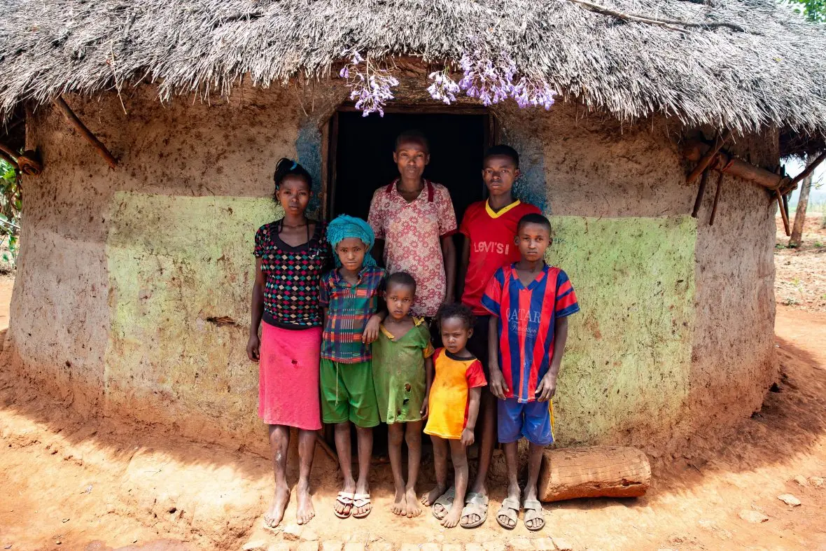 A family in Ethiopia